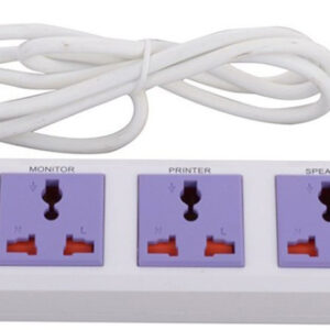 Anchor By Panasonic 6 way Universal with Single Switch Board 6  Socket Extension Boards (White, 1.5 m)